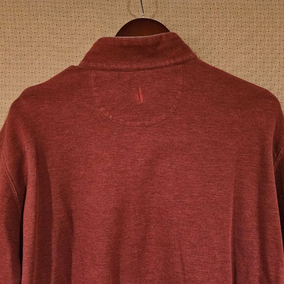 Johnnie-O Quarter-Zip Pullover – Rust Red | Casual Comfort Essential - Picture 7 of 7